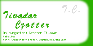 tivadar czotter business card